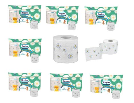 56 Rollen Regina Kamillenpapier Klopapier WC-Papier 3-lagiges Toilettenpapier